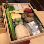 Yamanoi - 鮑や太刀魚、平貝、イカ、アスパラなど