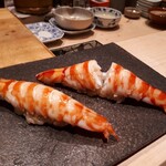 寿し おおはた - 追加❤海老２貫。