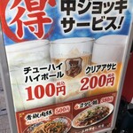 中華食堂 一番館 - (メニュー)中ジョッキサービス