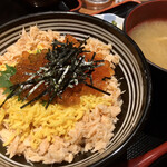 魚沼の畑 - 鮭いくら丼　2020.01