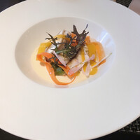 restaurant hache - 平目のヴァプールと季節の野菜　ソースヴァンブラン