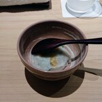 匠 進吾 - 里芋のすり流しに菊菜