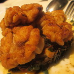 ミオテゾーロ - 真鱈白子のムニエルとワイルドライスのピラフ　セージバターソース