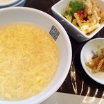 福禄寿 - Wランチのスープ・搾菜・マカロニサラダ