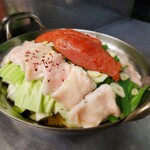 焼肉もつ鍋 五城苑 - もつ鍋明太子まみれ