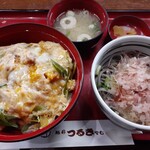 越前　つるきそば - 上カツ丼ランチ(そば大盛)￥980＋￥180