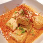 Fried tofu with tandan soup