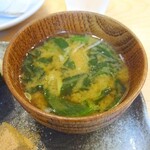 コメダ和喫茶 おかげ庵 - おにぎりセット(味噌汁)