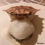 プチレストラン ブーケ・ド・フランス - ﾄｹﾞｸﾘｶﾞﾆの剥き身と鮑のﾘｿﾞｯﾄ