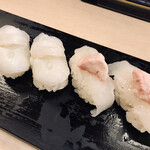 すしざんまい - 水タコとカワハギ肝乗せ