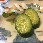北海料理と旬の味 のむら - 漬物も旨い。