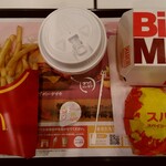 Makudonarudo - ビッグマックセット(ポテトL,コーヒーM)＆スパイシーチキンバーガー