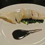 じん市 - やりいかのグリル　いか墨ソース