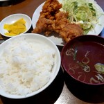 Seiryuu Manjushan - から揚げ定食(日替り)800円