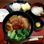 竹中豆腐工房 - 「豚バラ角煮豆腐丼」のセット