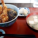 キッチン大浜屋 - 特大海老天丼1300円