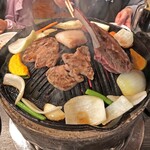 成吉思汗 大黒屋 - 七輪で焼きます