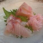 海つばめ - サービスの、上サワラ、左 熊野ナマズ、右ヨロリ