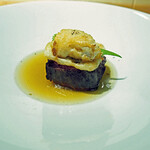 薫 HIROO - 鱈白子の唐揚げと"石垣島きたうち牧場プレミアムビーフ"のステーキ