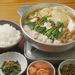 Yamaya's proud Motsu-nabe (Offal hotpot)