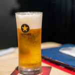 肉バル LEONE - 2020.1 乾杯用生ビール サッポロ黒ラベル