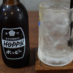 朝めし酒場 ナニコレ食堂 - ホッピーをそそぐ隙間が無い