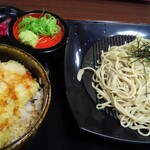 Gokurakuyu - 季節のミニ天丼と十割そばセット