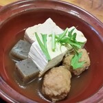 まつ味 - 肉だんごと豆腐の旨煮。