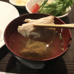 炭火焼　海輪亭 - 吸い物は魚のアラが入る