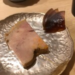 鮨 あらい - あん肝と奈良漬け