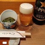 浅野寿司 - お通し＆びあ
