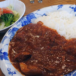 花みずき - トマトチキンカレー（サラダ・コーヒー付）1000円＋大盛り200円
