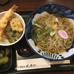 十割そば 丸まつ - ミニ天丼とかけそば798円です