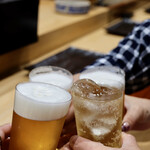 鮨旬美西川 - トリビーで乾杯♪