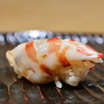 鮨旬美西川 - 車海老(余熱で蒸らしたもの)