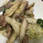 こいや - ウドと豚の炒め物