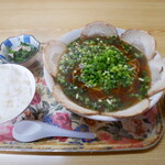 あおきラーメン - チャーシュー麵定食（麺大盛）