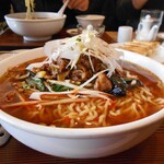 中華 萬福食堂 - 「Ｄ定食」の牛スジマーラー麺（麺大盛り）