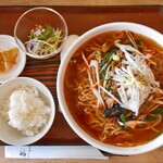 Chuukamampukushokudou - Ｄ定食（麺大盛り・小ライス付）