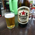 Taiyourou - 瓶ビールは赤星で