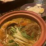 スープカレー しゃば蔵 - 羊骨スープの生ラムハンバーグ SOUPCURRY