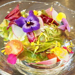Cafe Riviere - お花のサラダ