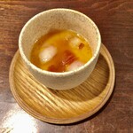 セルサルサーレ - 地鶏のコンソメと卵のロワイヤル　銀杏の生ハムの茶碗蒸し