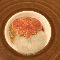 セルサルサーレ - セイコガニのリゾット　マイクロ春菊