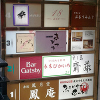六波羅 - ビル1Fにある看板です。