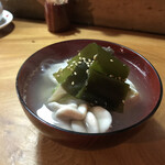 居酒屋ふく郎 - お通しのタチの汁物