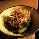 源氏 - 高清水のお通し　菜の花のおひたし