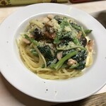 がばちょ - 塩鮭木ノ子ホウレン草クリームパスタ（650円）