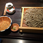 香るつけ蕎麦　蕎麦花 - 焙煎木の実せいろ