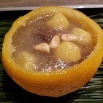 USHIGORO S. - 黒タン蕪あんの柚子釜蒸し
